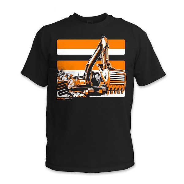 Excavator High Visibility Tee, Black, 2XL